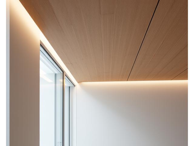 Moderne, energieeffiziente LED-Leuchten in einem architektonischen Kontext