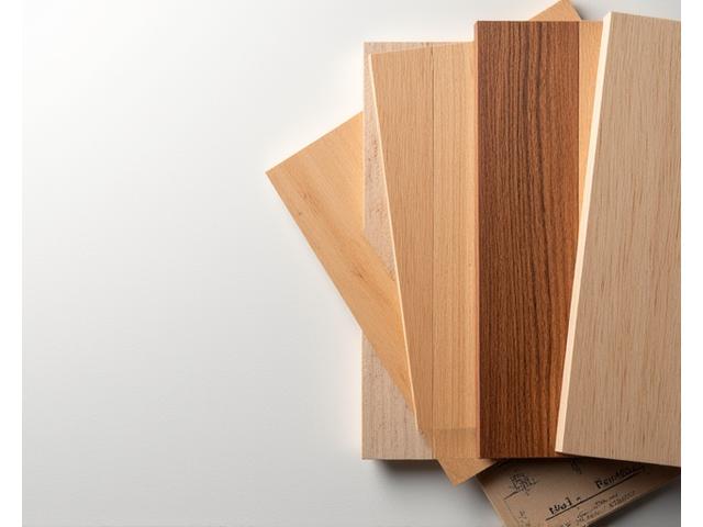 Auswahl verschiedener nachhaltiger Holzproben für Lichtprojekte